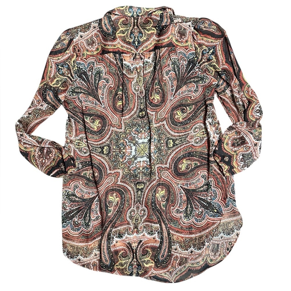 Alice + Olivia Sterling bohemian tunic blouse Small - Picture 4 of 5